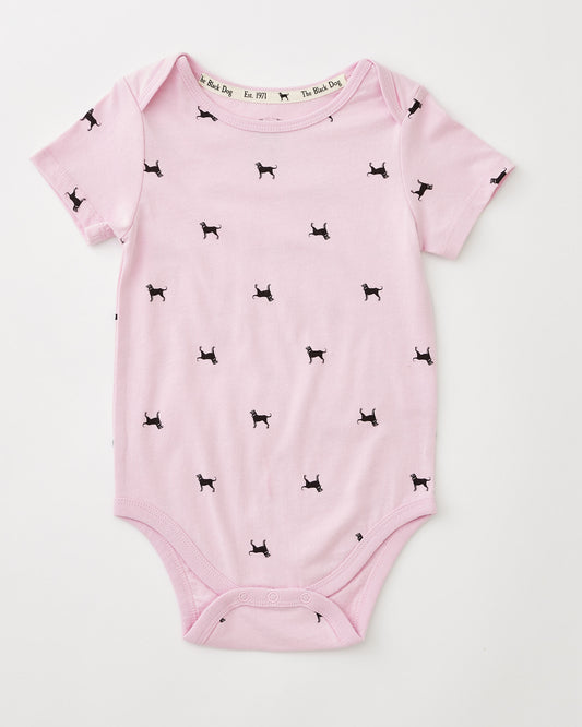 Lil Kids Mini Dog Print Onesie