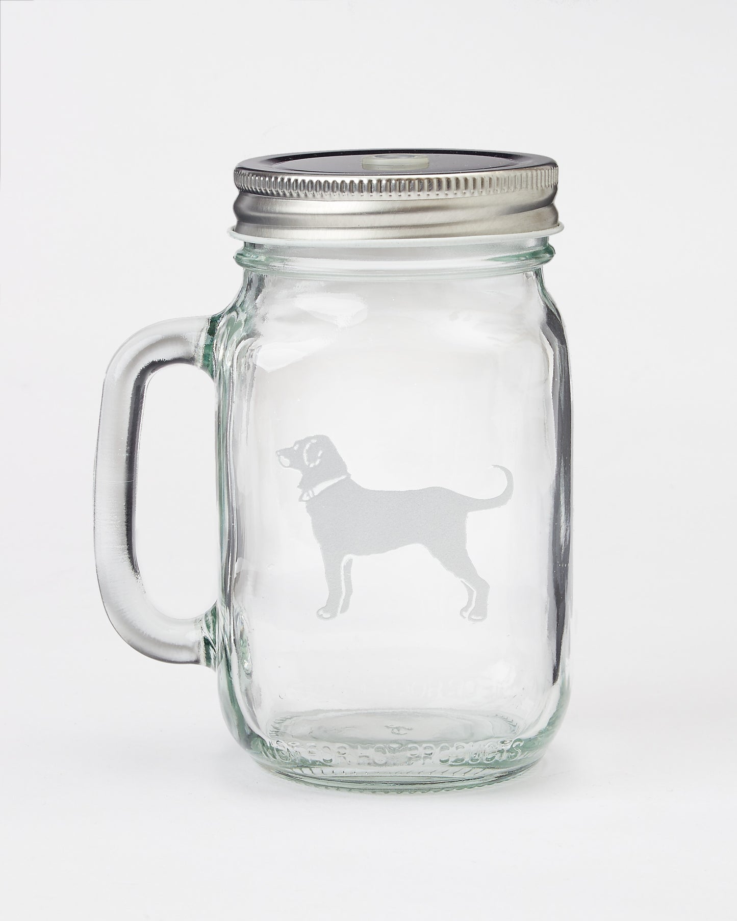 Black Dog Old Fashion Jar with Handle 16ounce