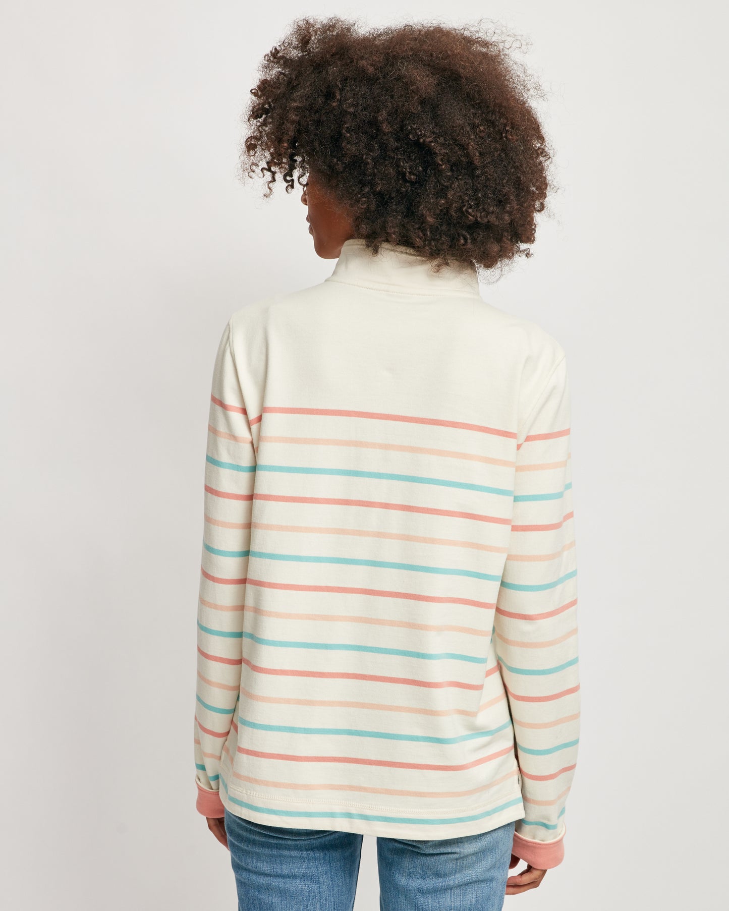 Ladies Skipper Button Mockneck