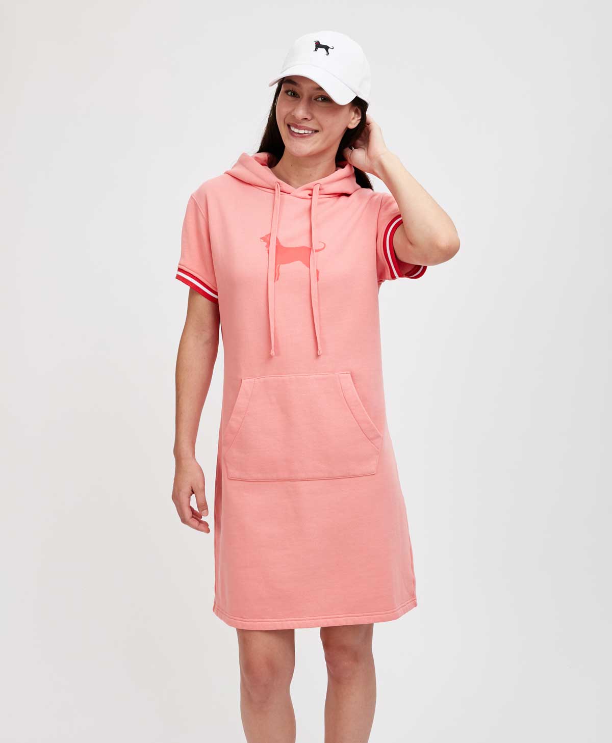 Womens Hoodies Closed Sweatshirt Kleid Ladies Shortsleeve