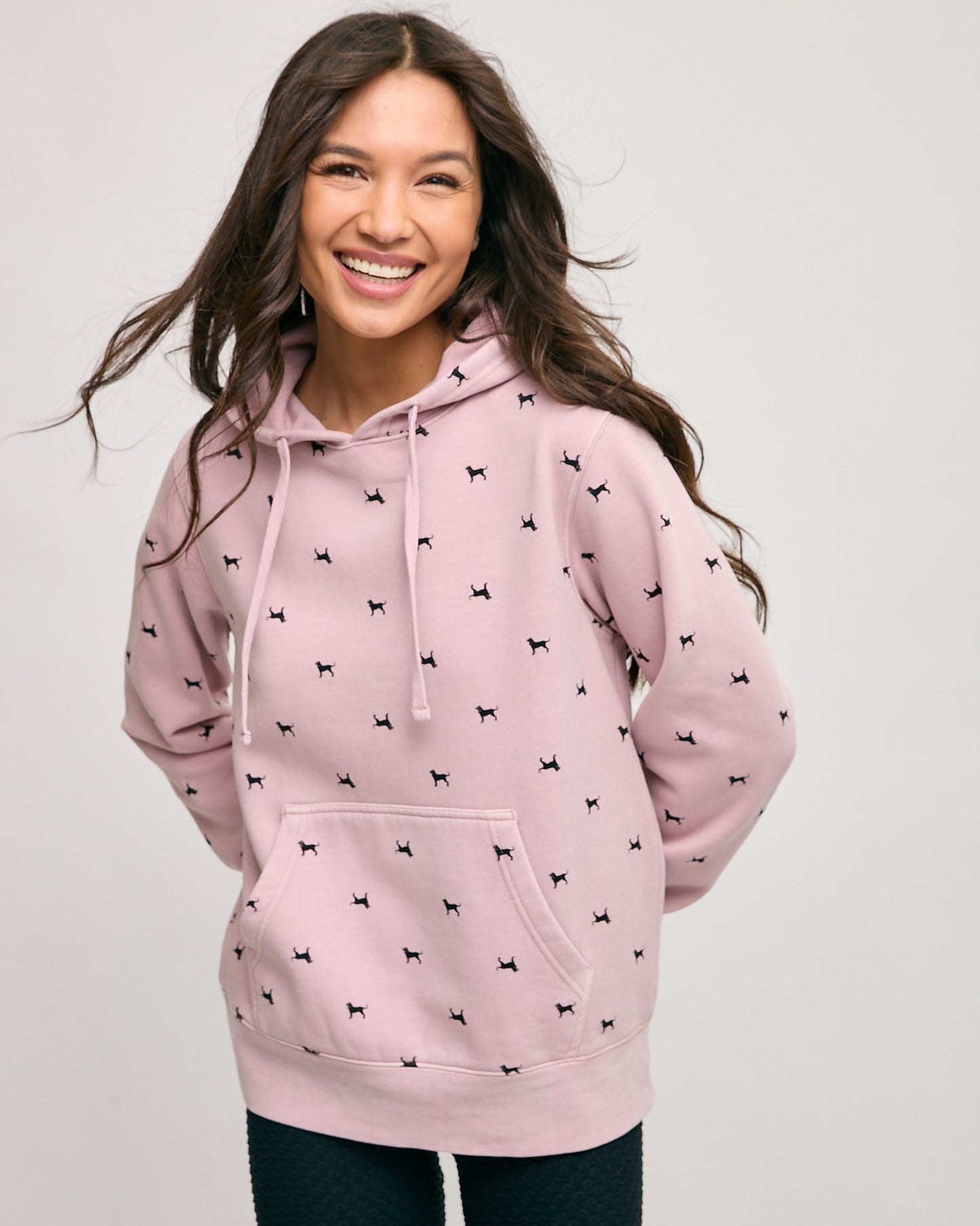 Ladies Tossed Dog Hoodie