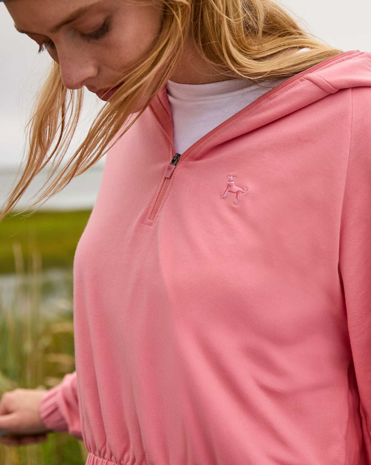 Ladies Tarpaulin 1/2 Zip Hoodie