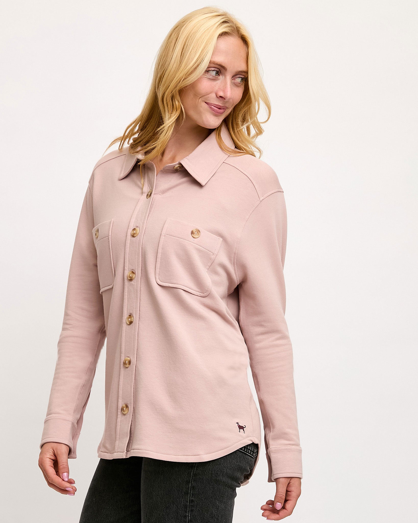 ladies black dress shirt Ladies Driftline Button Up Shirt DRIFTWOOD / XXLARGE