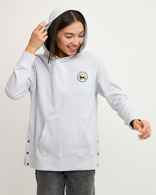 Ladies Tidewashed Snap Hoodie