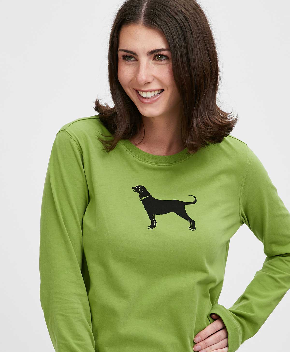 Ladies Classic Longsleeve Tee (Moss)