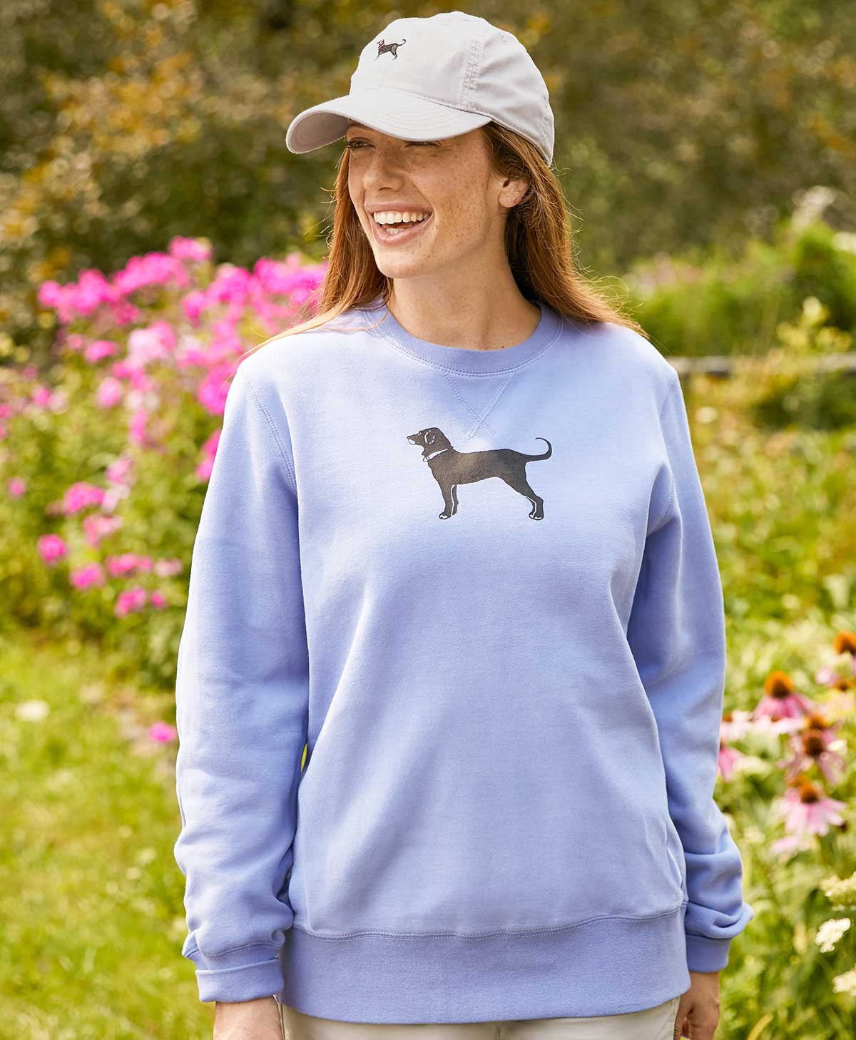 Black Dog Ladies Classic Crewneck Sweatshirt Iris Extra Small