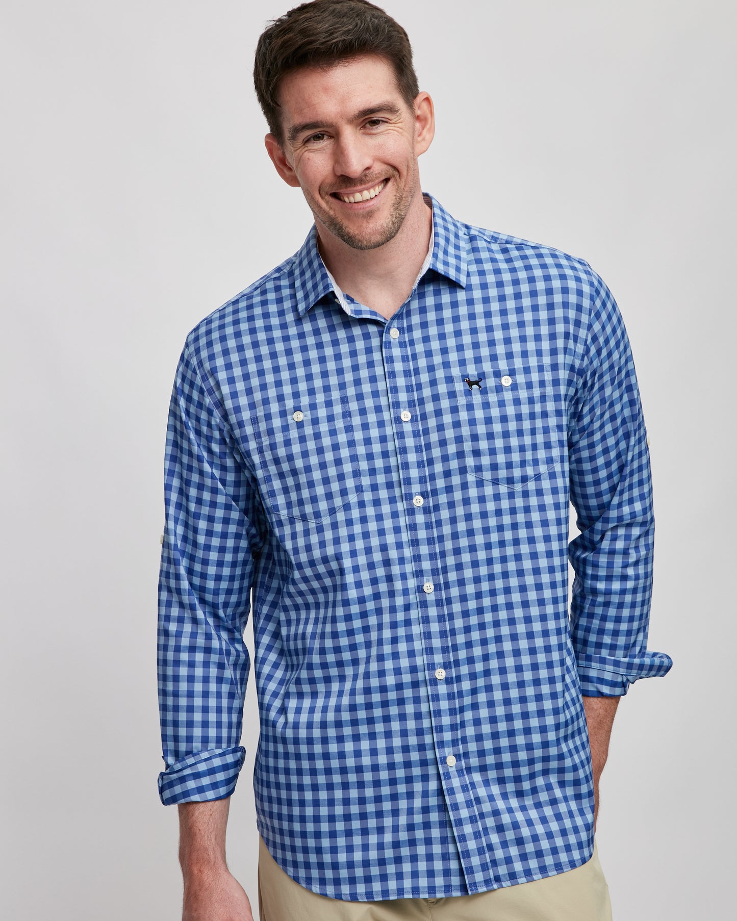 Mens Gulf Check Longsleeve Shirt