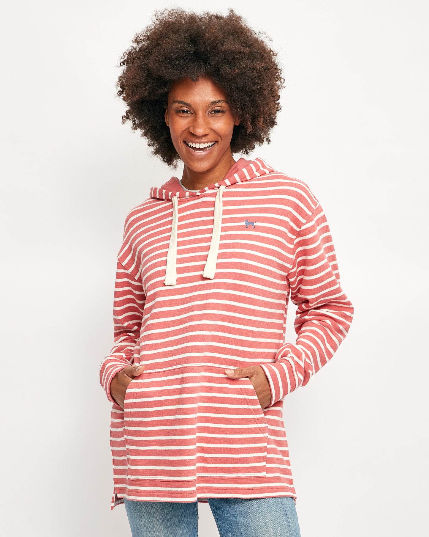 Mens Cove Terry Stripe Hoodie