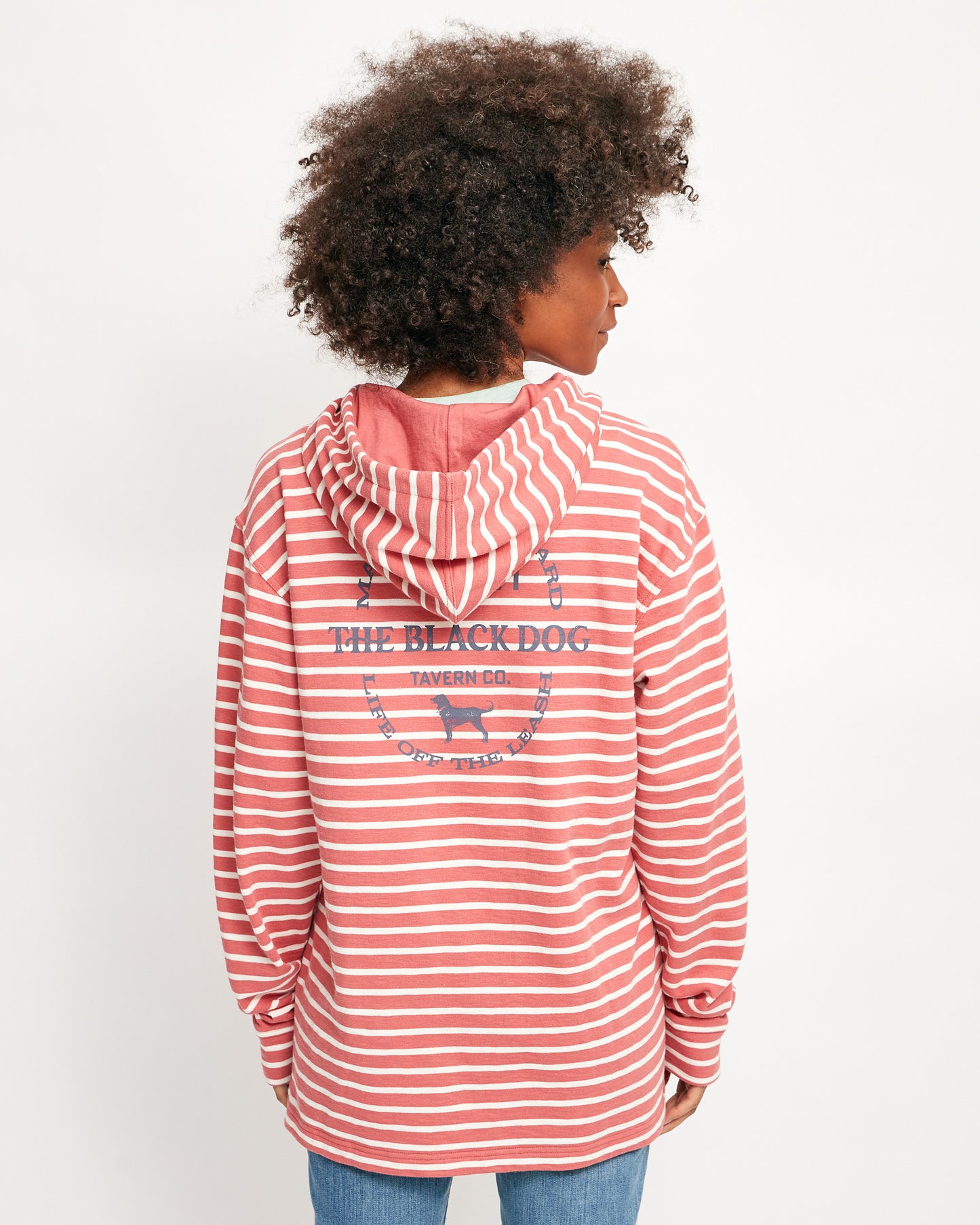 Mens Cove Terry Stripe Hoodie