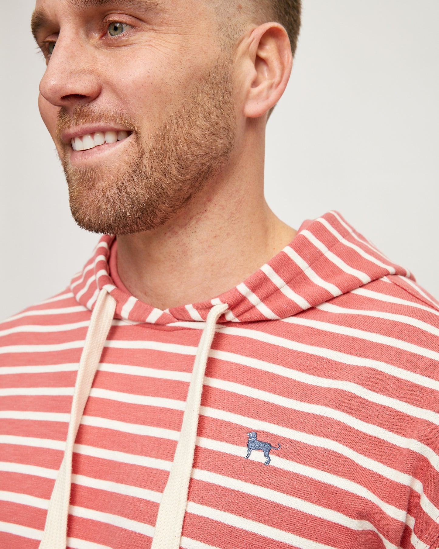 Mens Cove Terry Stripe Hoodie