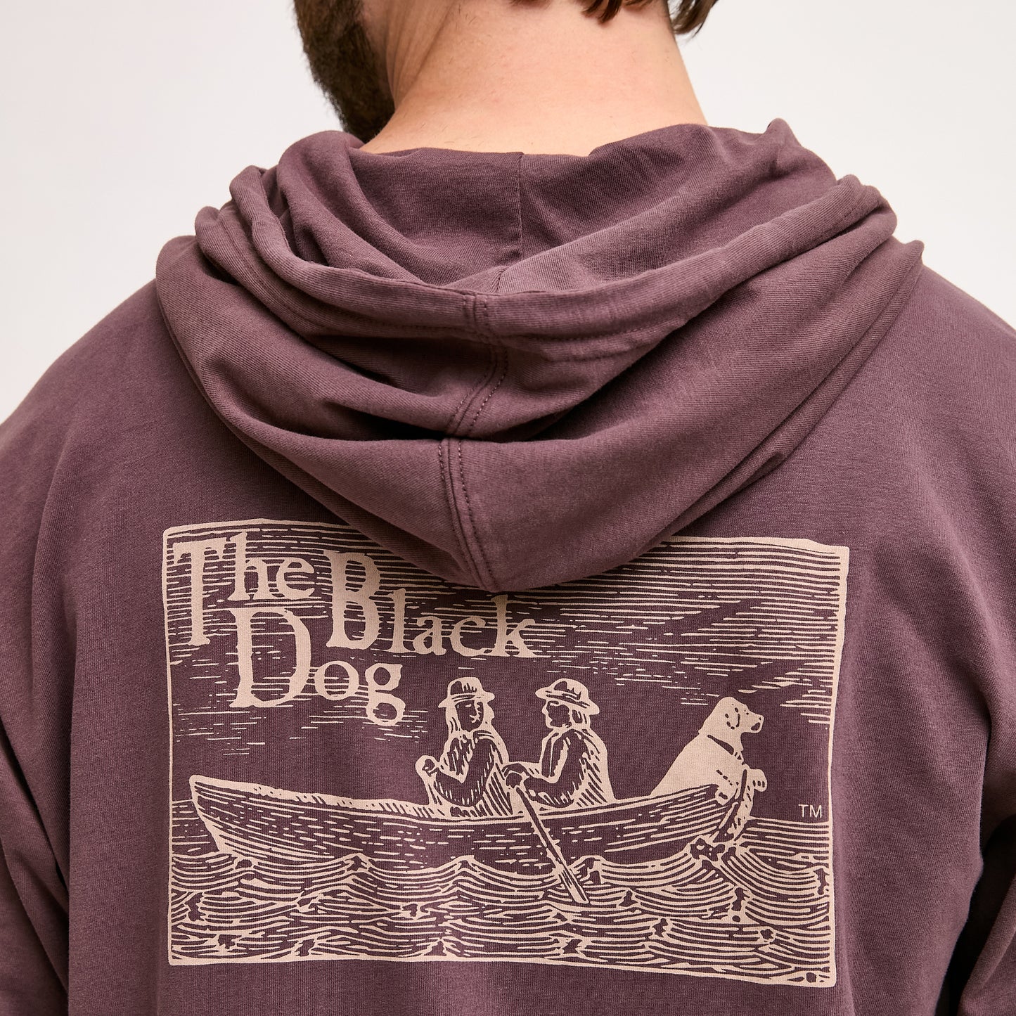 Mens Woodcut Boat Cadet Hoodie