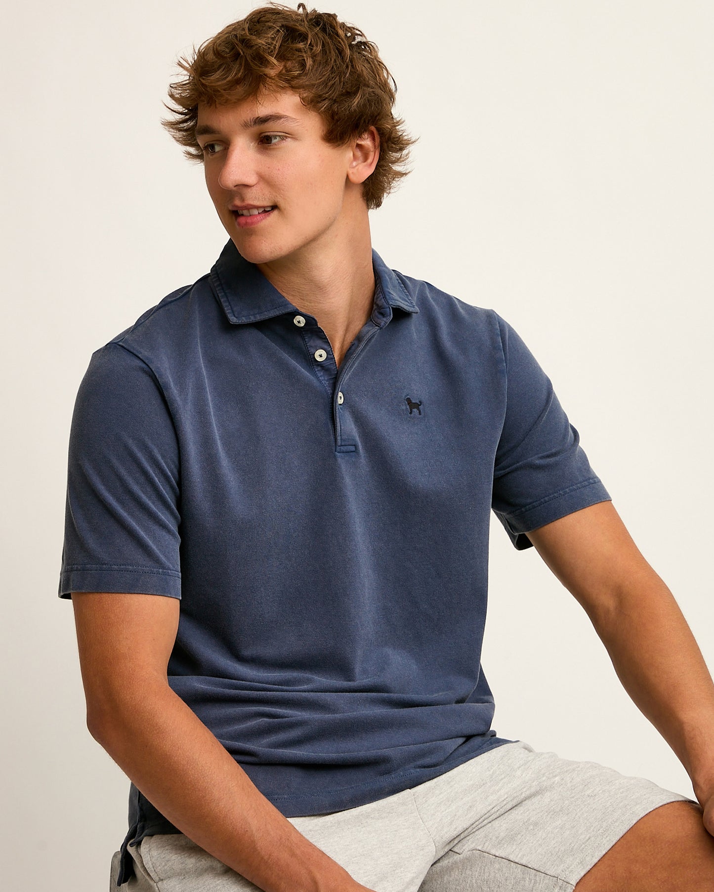 Salt Washed Pique Polo