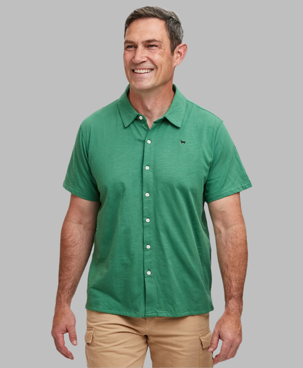 Mens Solid Slub Knit Camp Shirt (SALE)