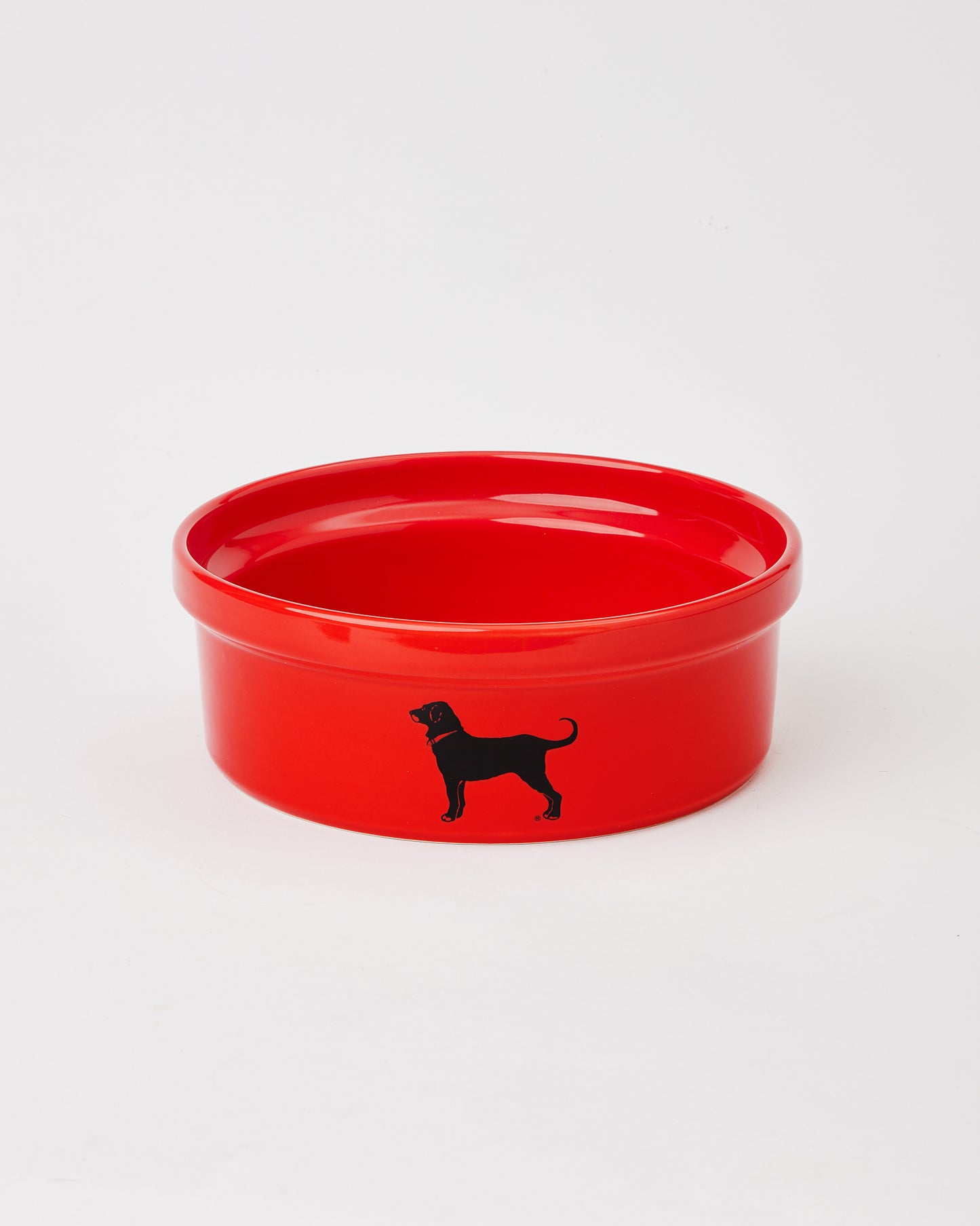 Black Dog Ceramic Dog Bowl