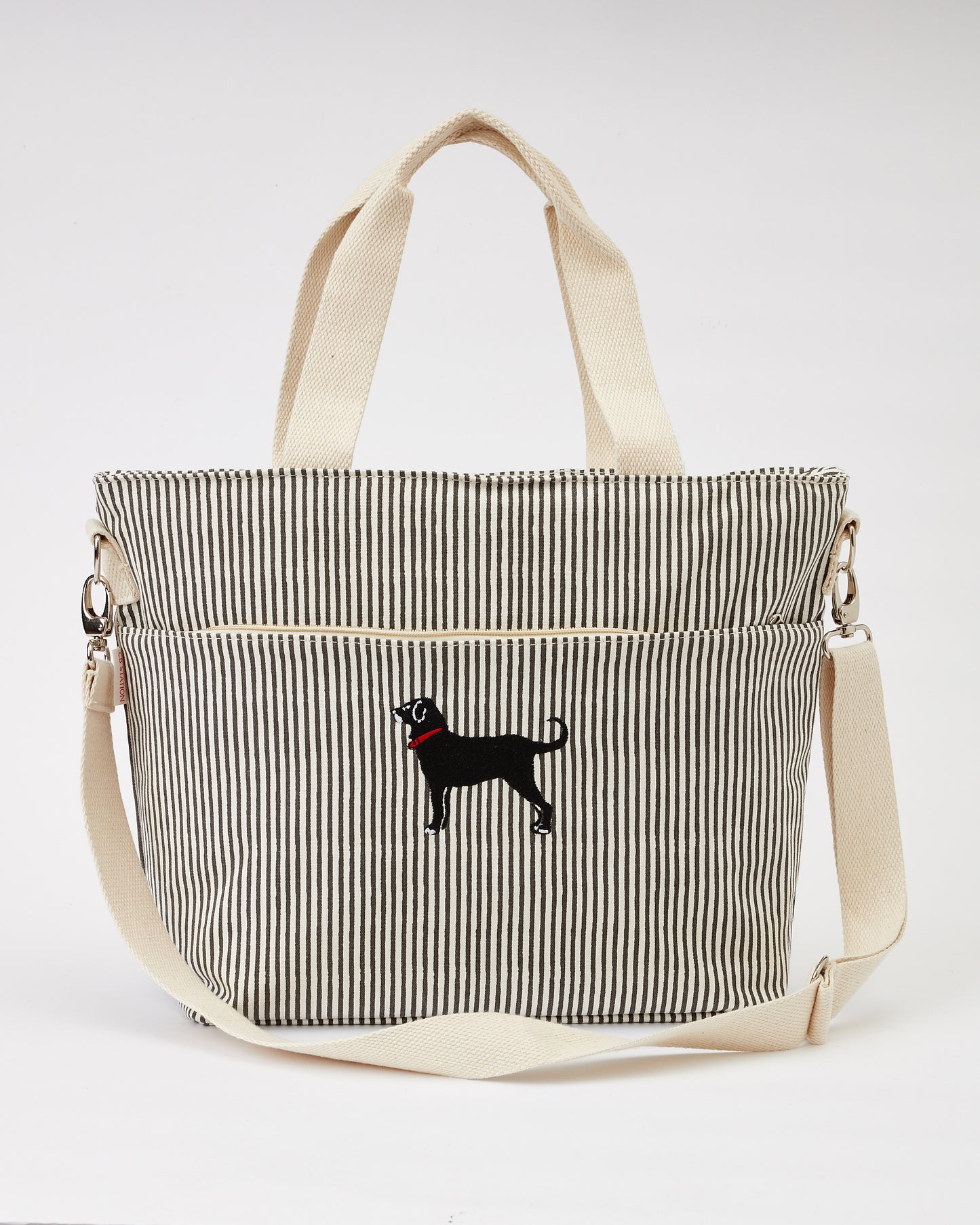 Black Dog Stripes Cooler Tote