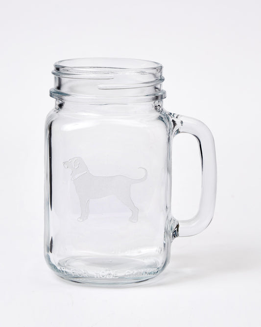 Etched Jar with Handle 16 oz