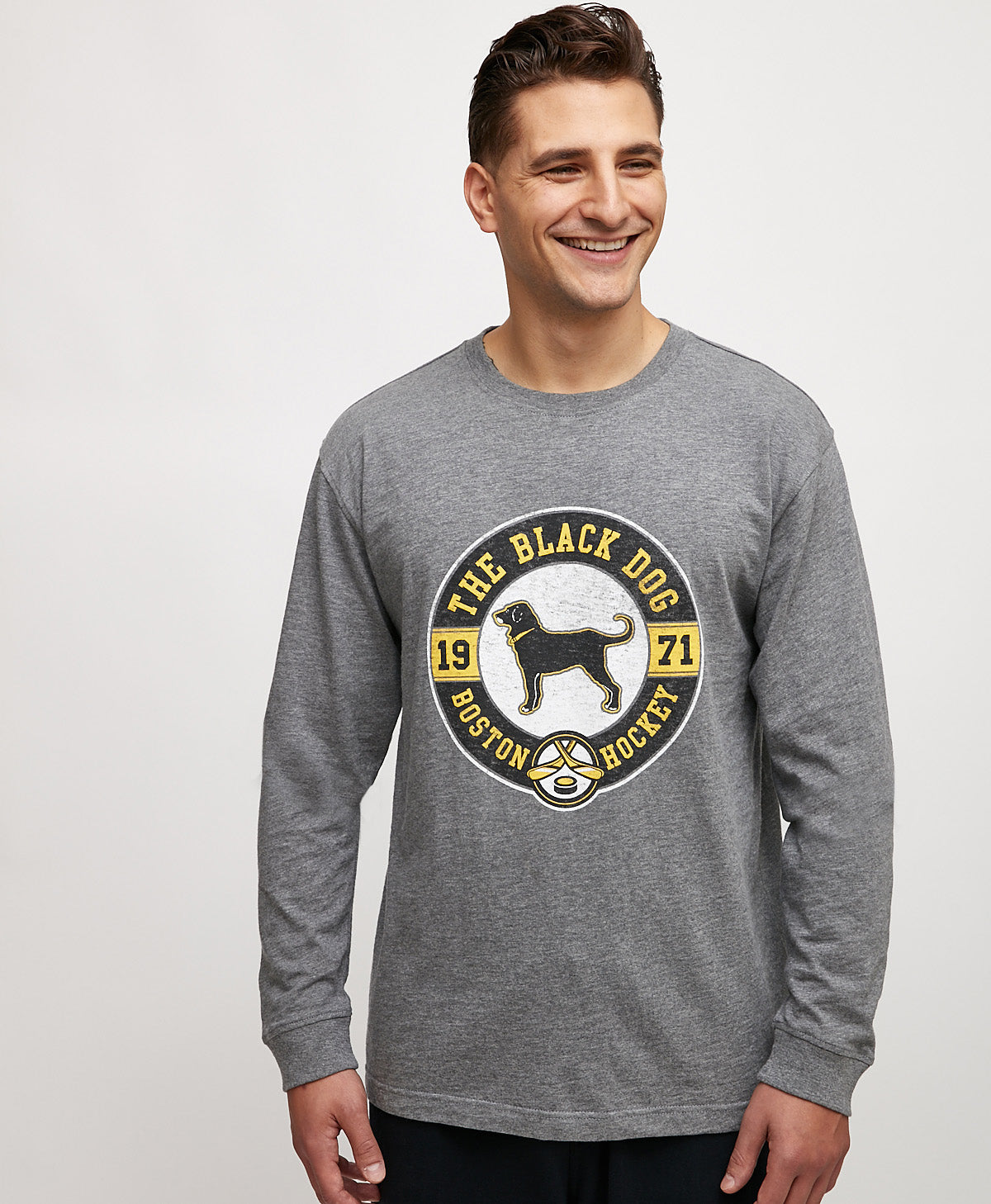Boston Bruins NHL The Black Dog Boston T-Shirt Gold & Black