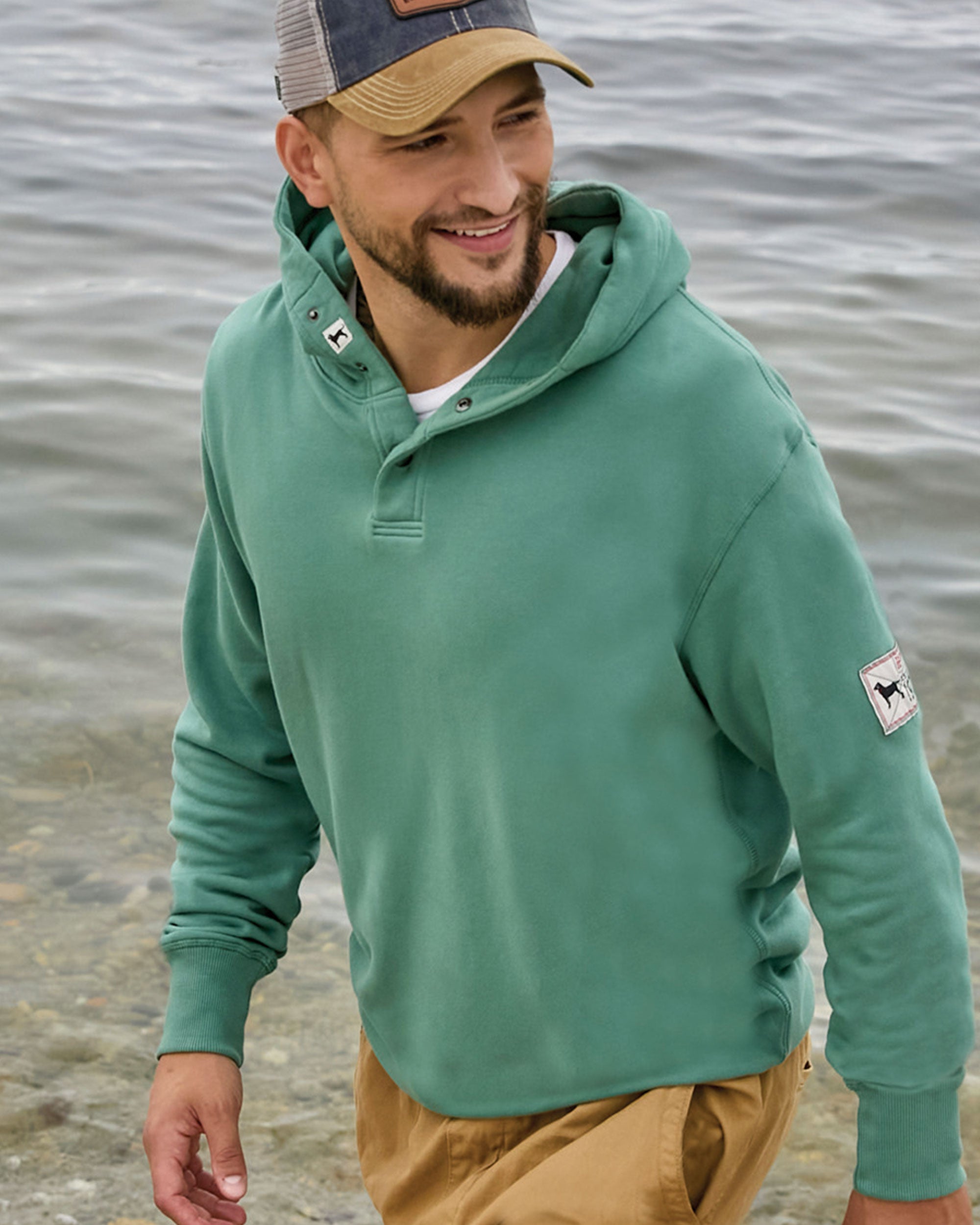 Adult Tidewashed Snap Hoodie – The Black Dog Adult Tidewashed Snap Hoodie – The Black Dog