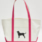 Canvas Black Dog Tote Bag