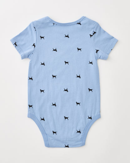 Lil Kids Mini Dog Print Onesie