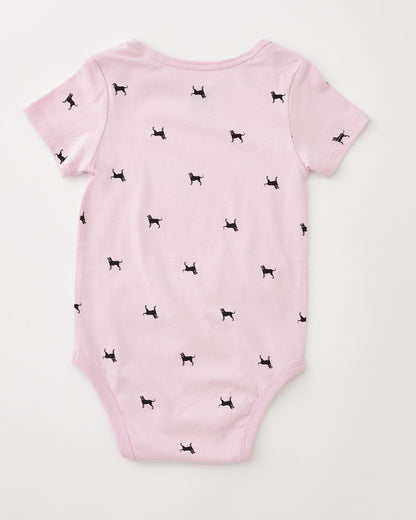 Lil Kids Mini Dog Print Onesie