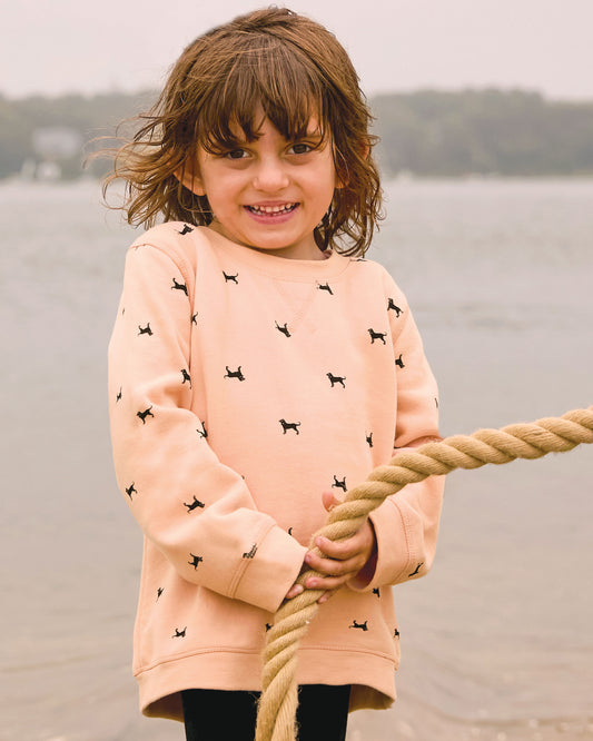Lil Kids Tossed Dog Crewneck Sweatshirt