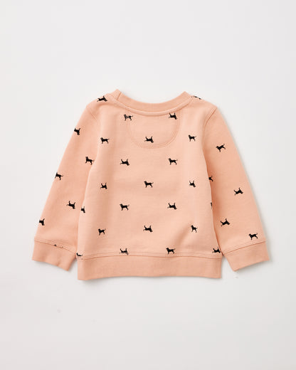 Lil Kids Tossed Dog Crewneck Sweatshirt