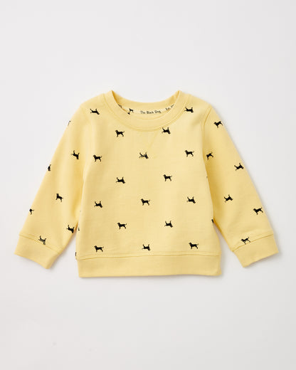 Lil Kids Tossed Dog Crewneck Sweatshirt