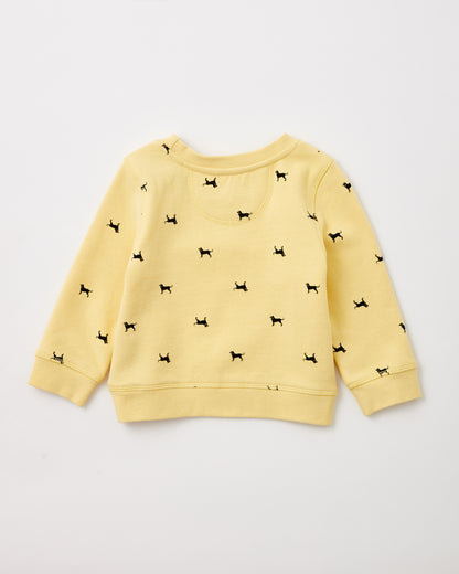 Lil Kids Tossed Dog Crewneck Sweatshirt