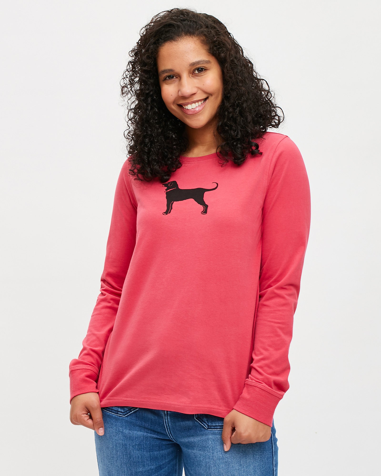 Black dog long sleeve t shirt sale