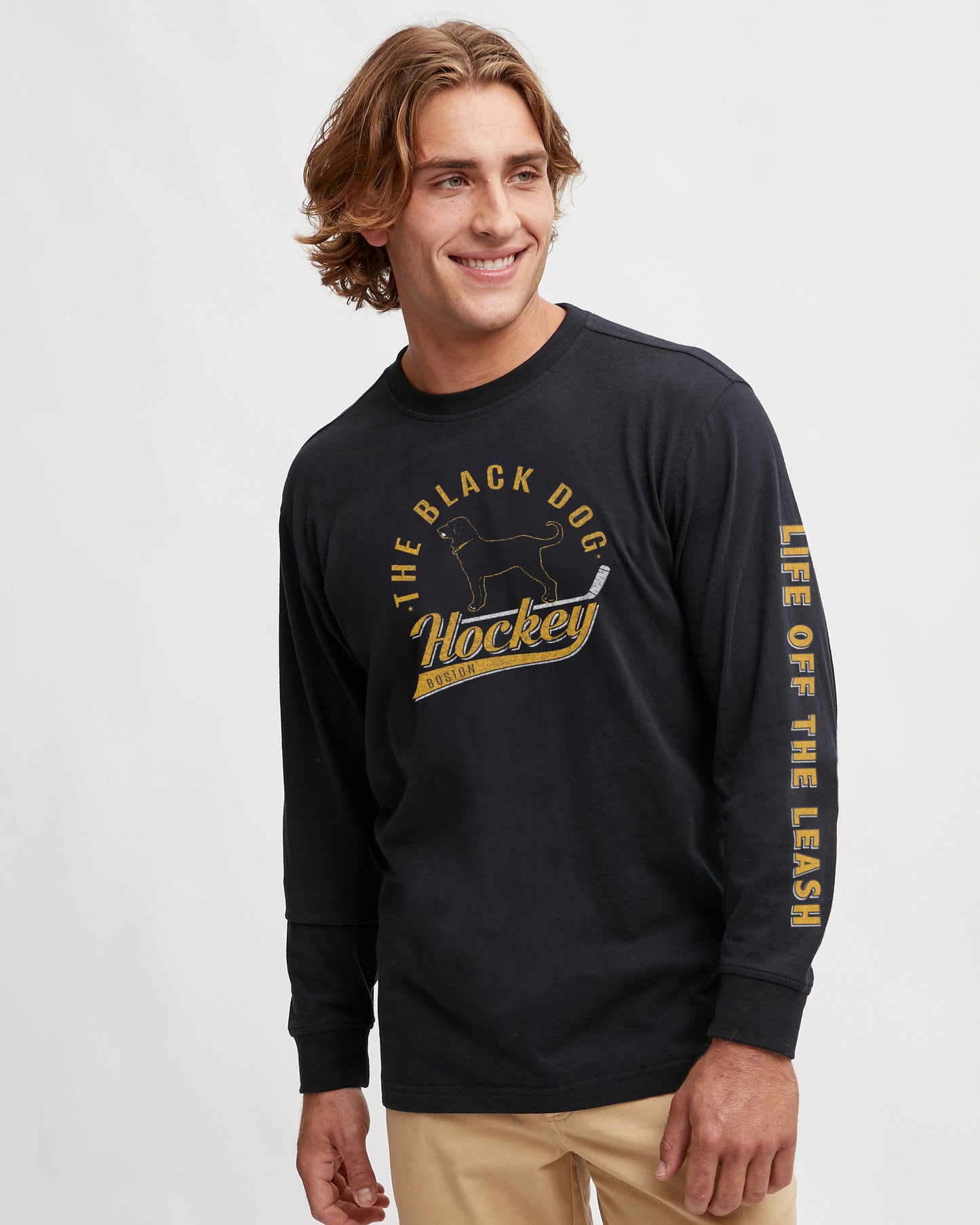Adult Longsleeve Black And Gold Tee