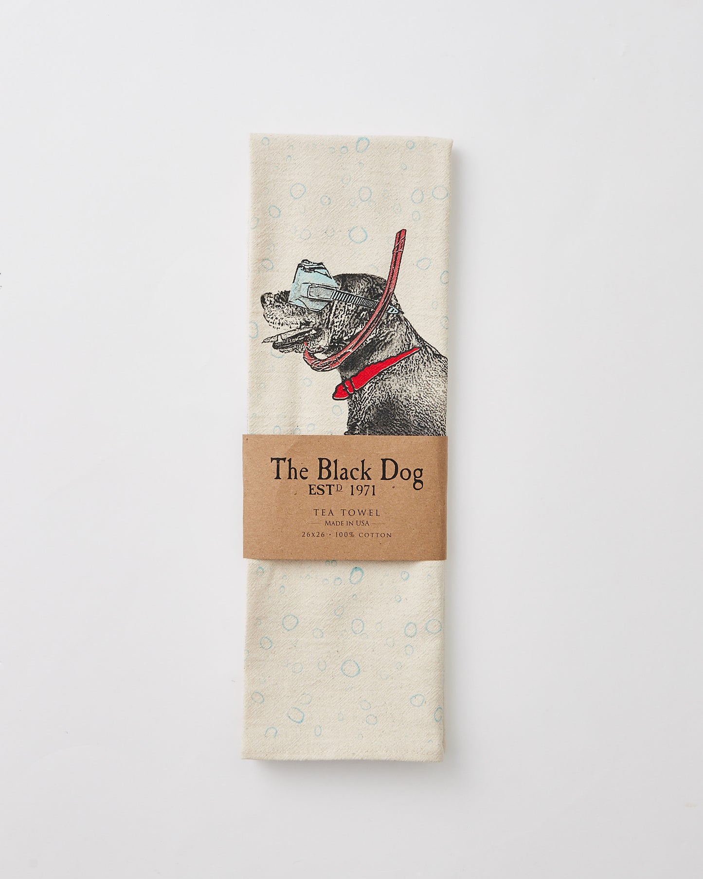 Shark Dog with Bubbles Tea Towel