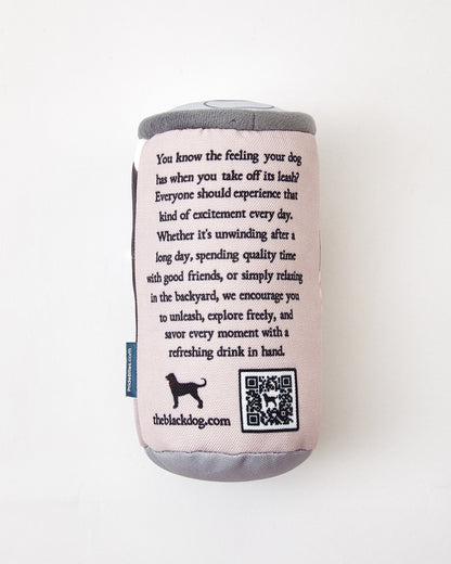 Black Dog Beer Can Dog Toy
