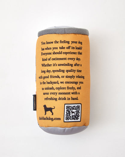 Black Dog Beer Can Dog Toy