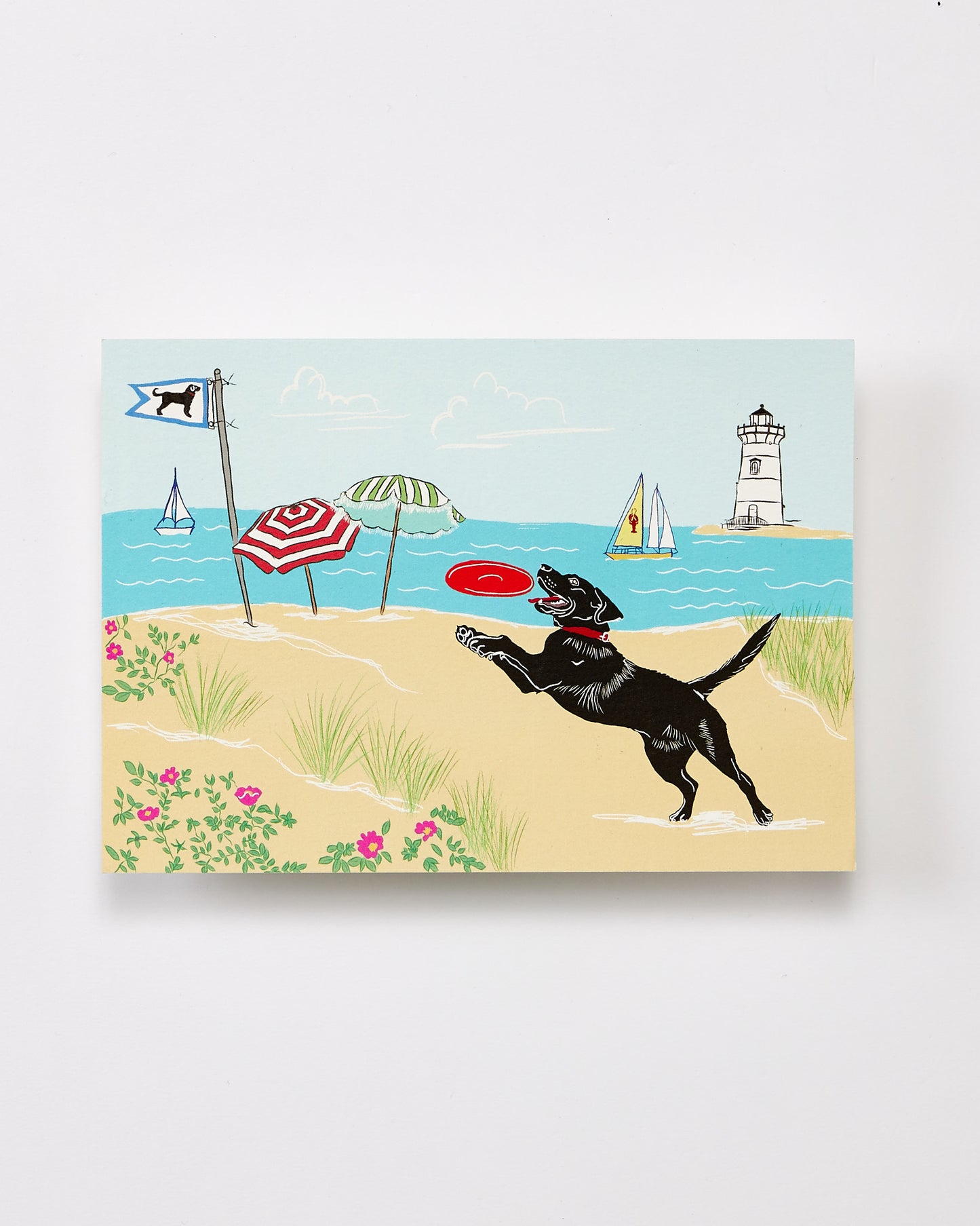 Playing On The Beach Postcard