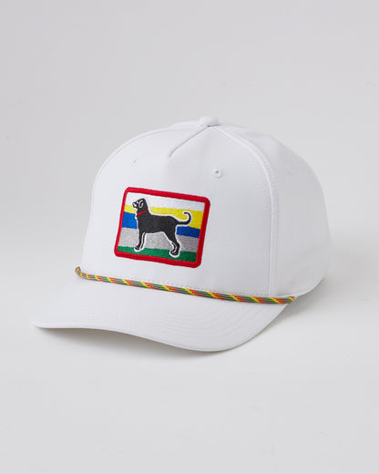 Black Dog Rainbow Patch Rope Hat