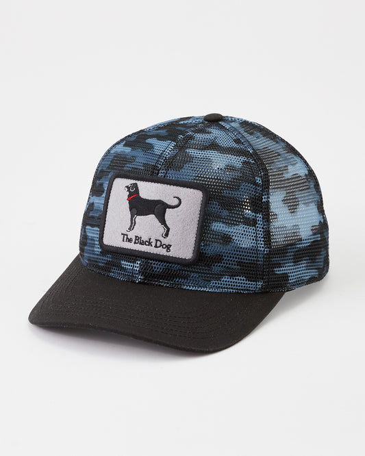 Adult Meshy Black Camo Hat