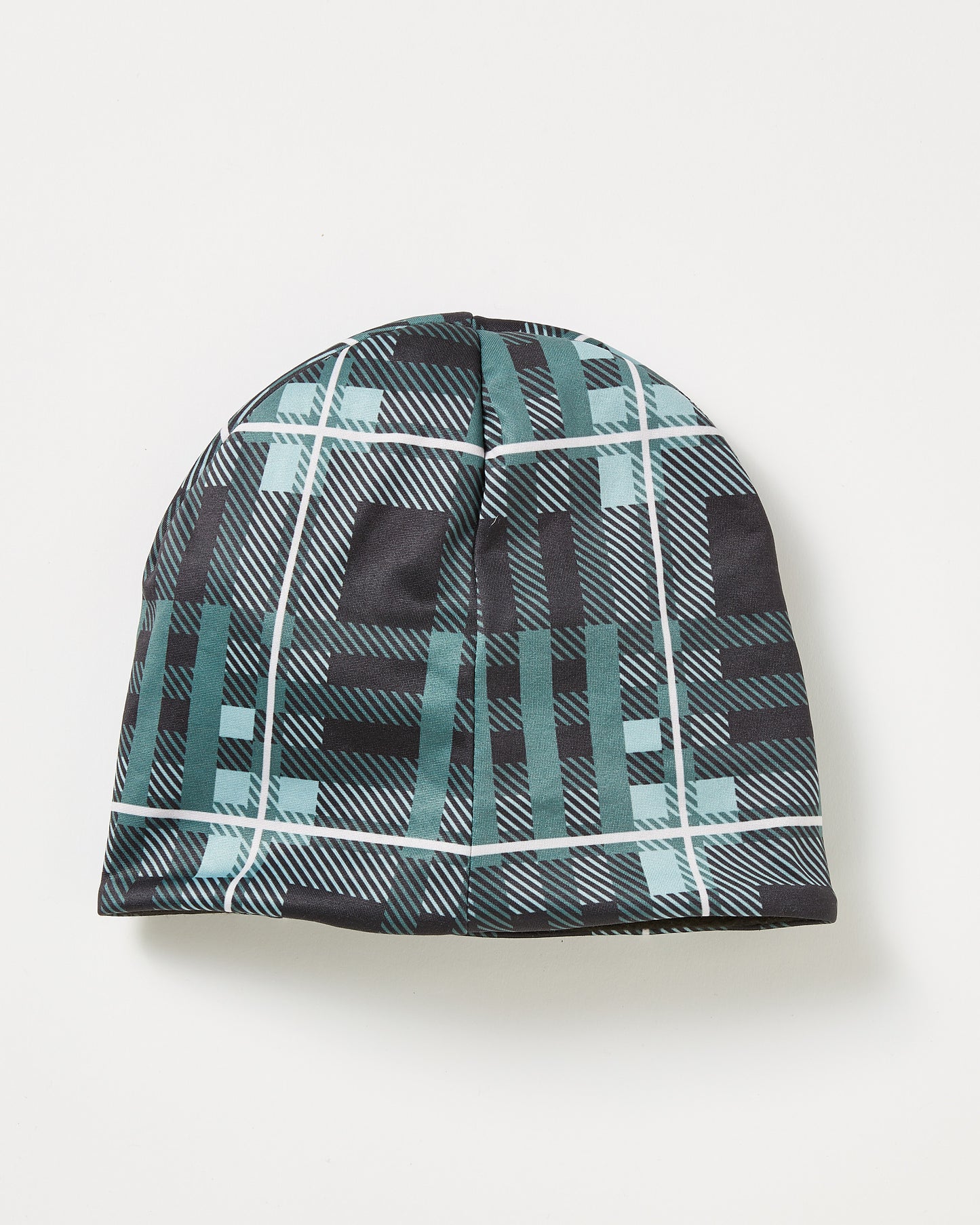 Adult Black Dog Plaid Fleec Lined Hat