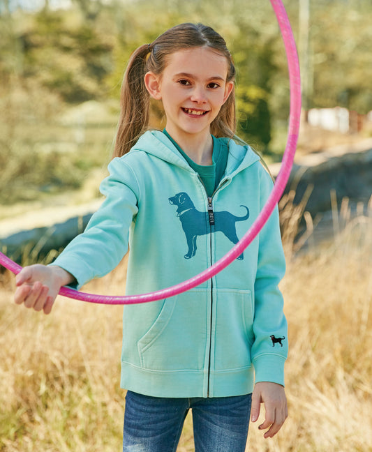 DOTDOG Kids' Brushed Fleece Pullover Sweatshirt - Unisex, Kangaroo Pocket, Sizes For Ages 3-12, Blue