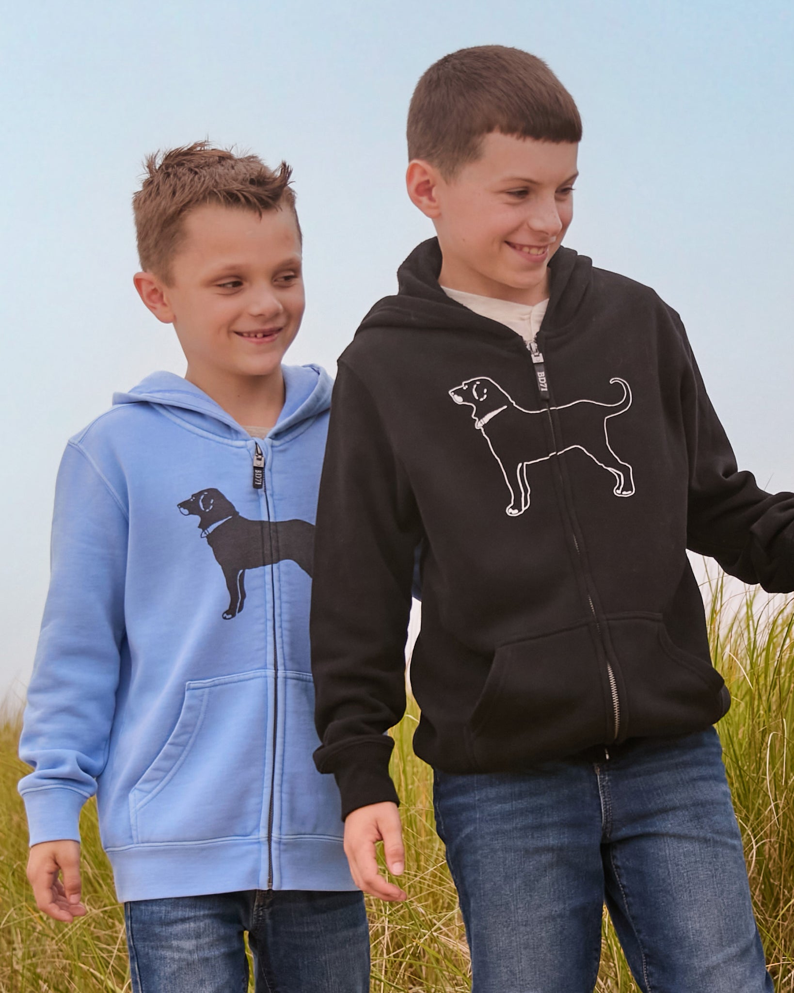 Kids Classic Full Zip Hoodie Sweatshirt – The Black Dog
