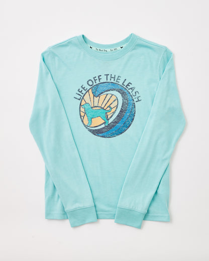 Kids Washburn Blue Swell Longsleeve Tee
