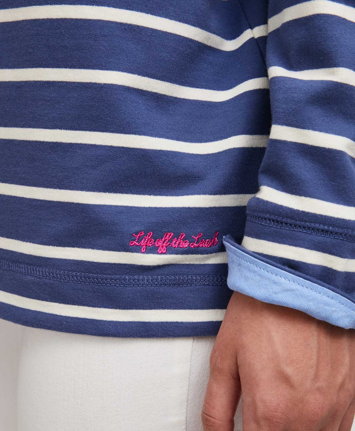 Ladies Classic Stripe Chappy Cowlneck