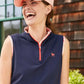 Ladies Golf Sleeveless Zip Top