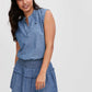 Ladies Chambray Skater Skirt