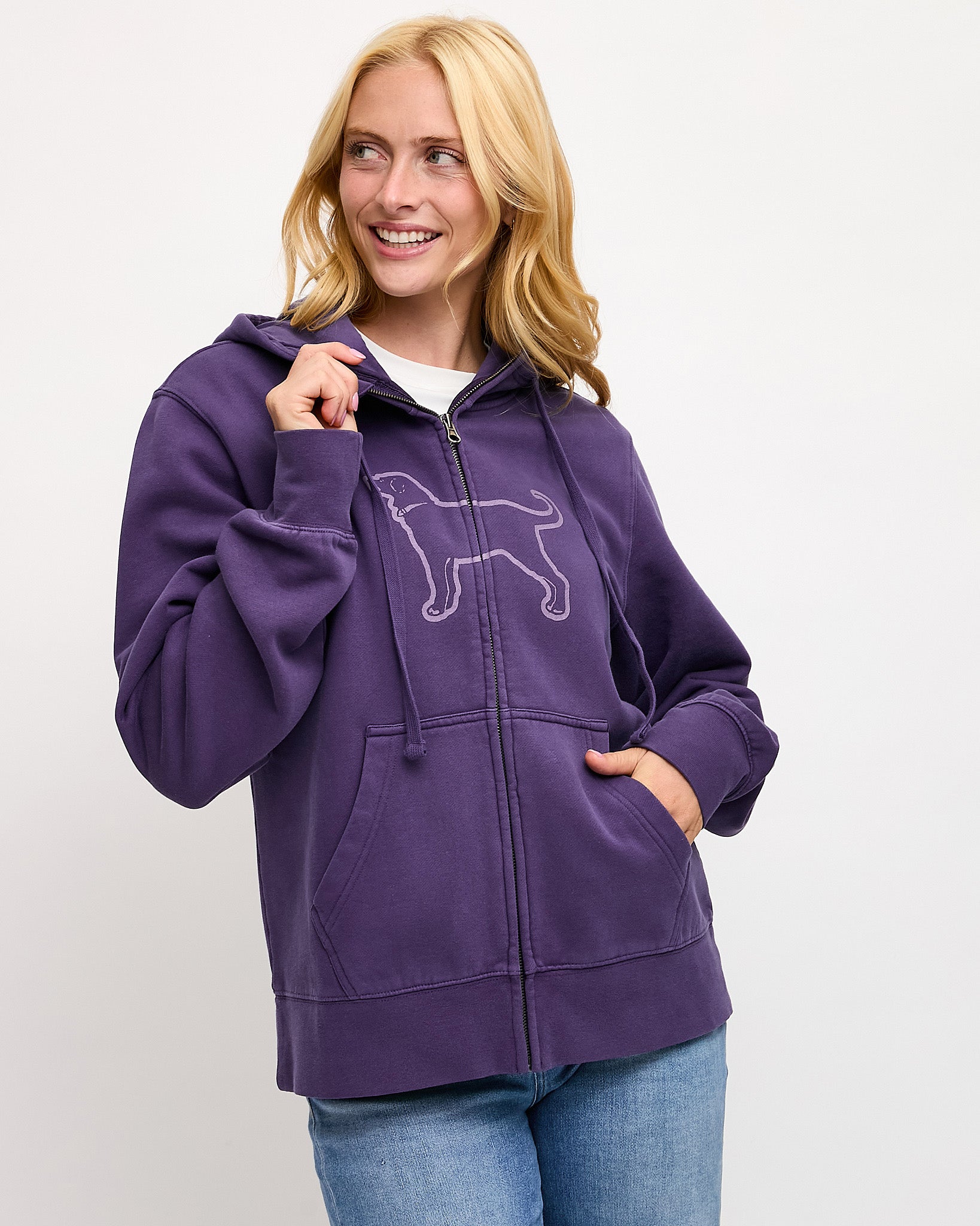 Ladies Classic Full Zip Hoodie – The Black Dog