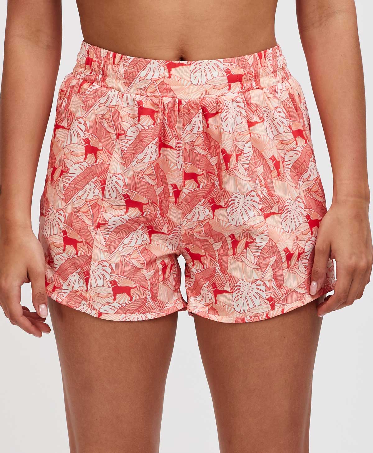 Ladies Tropics Print Tech Shorts