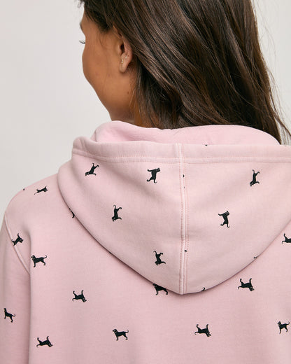 Ladies Tossed Dog Hoodie