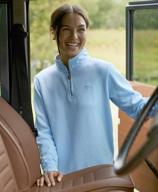 Ladies Bluffs Garment Dyed Fleece Quarter Zip