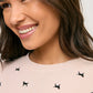 Ladies Tossed Dog Crewneck Sweatshirt