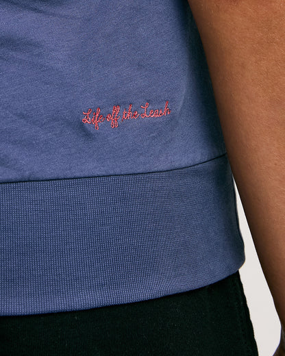 Ladies V-Neck Cropped Shortsleeve Cadet